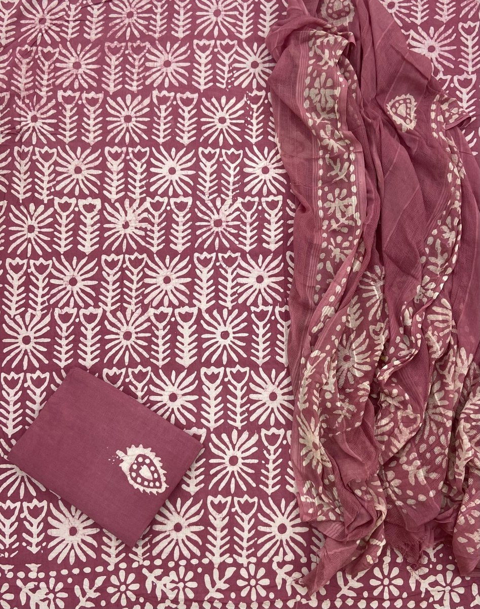 Block Print Elegant Cotton Suit Set - Stylish Attire