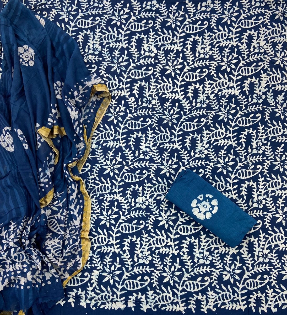 Block Print Elegant Cotton Suit Set - Stylish Attire