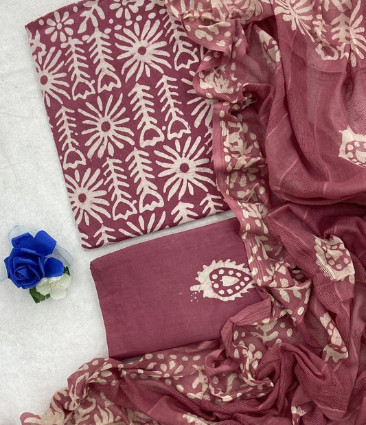 Block Print Elegant Cotton Suit Set - Stylish Attire