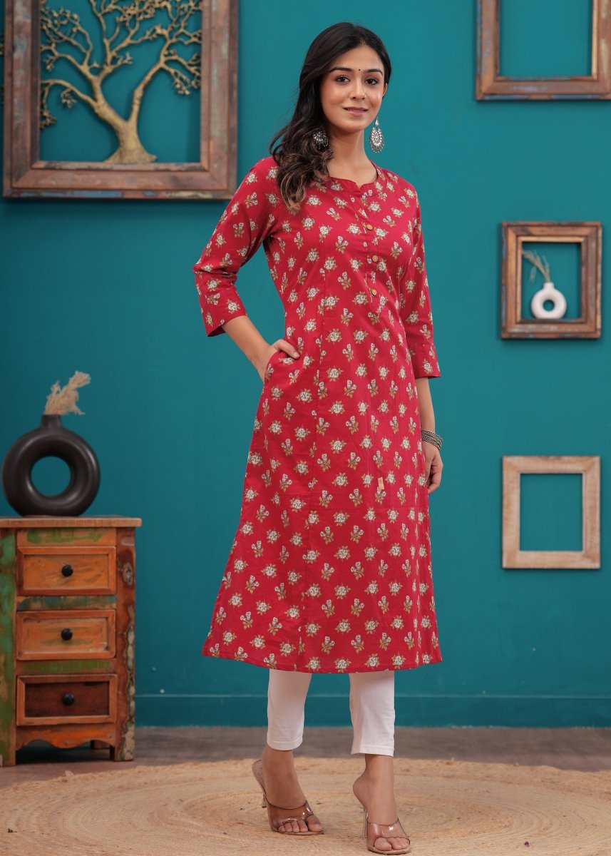 Pure Sangeri Cotton Print Kurti - Yanchi