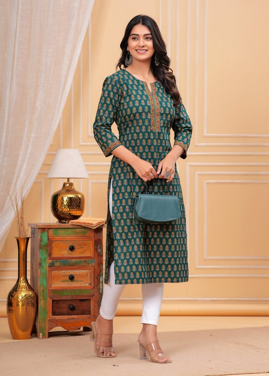 Pure Sangeri Cotton Print Kurti - Yanchi