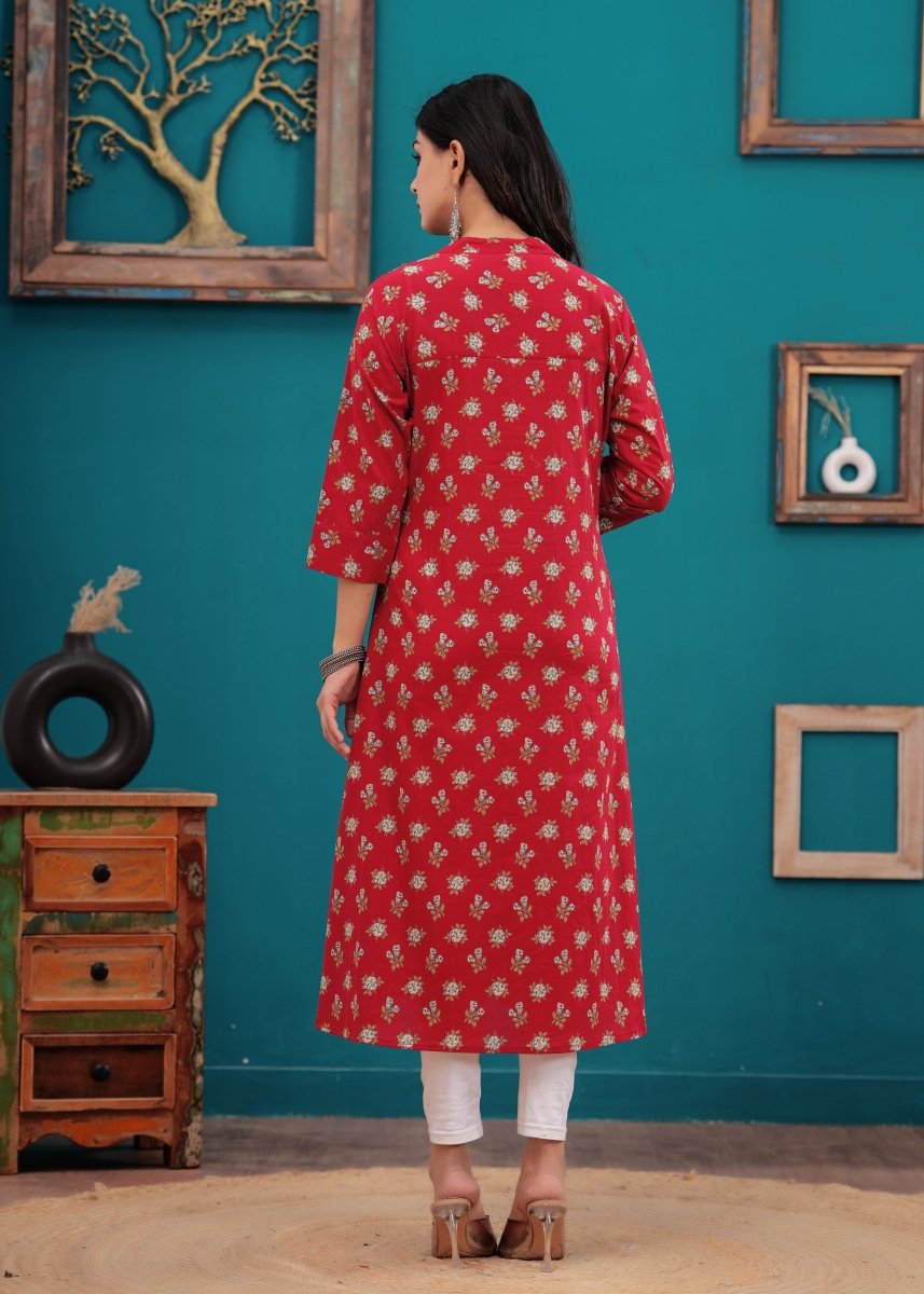 Pure Sangeri Cotton Print Kurti - Yanchi