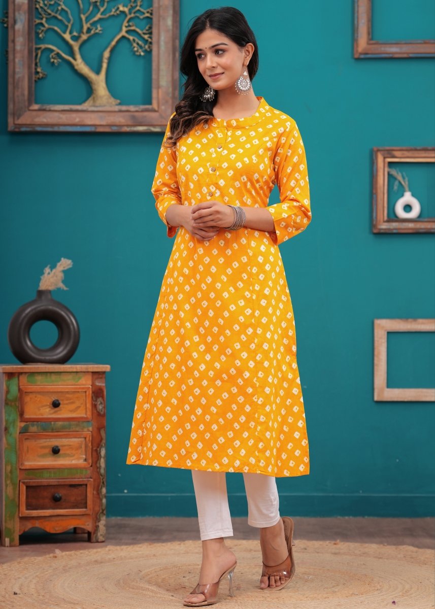 Pure Sangeri Cotton Print Kurti - Yanchi