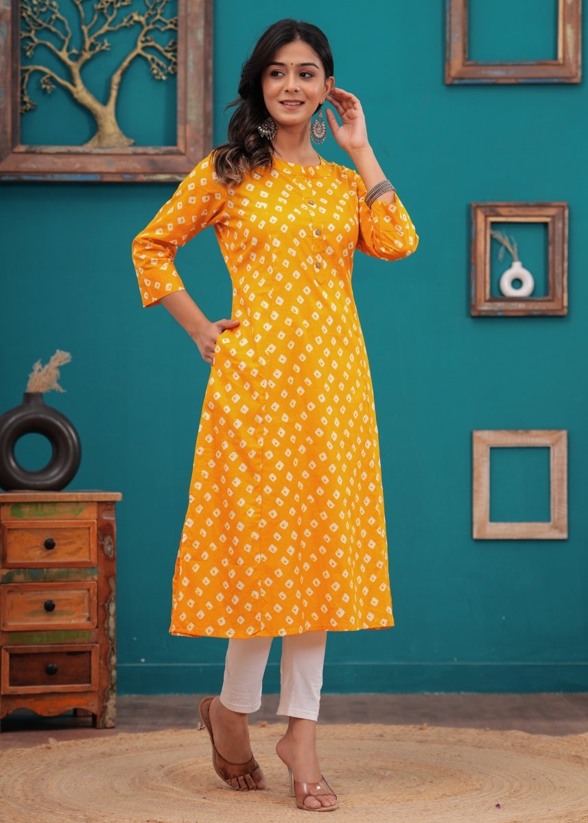 Pure Sangeri Cotton Print Kurti - Yanchi