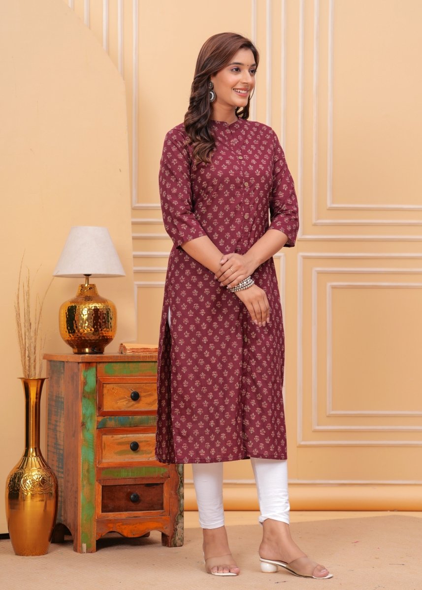 Pure Sangeri Cotton Print Kurti - Stylish Attire