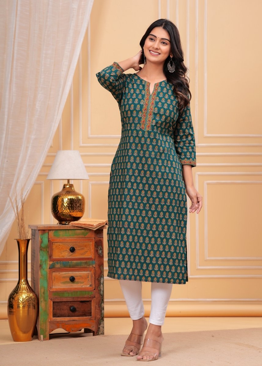 Pure Sangeri Cotton Print Kurti - Yanchi