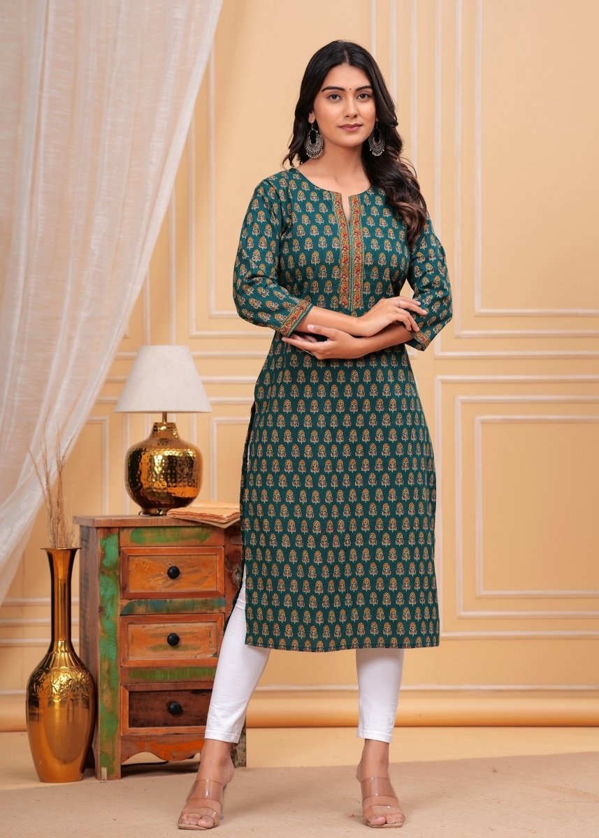 Pure Sangeri Cotton Print Kurti - Yanchi