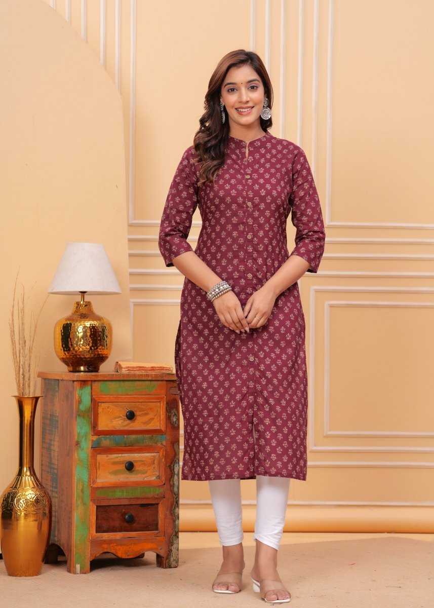 Pure Sangeri Cotton Print Kurti - Stylish Attire