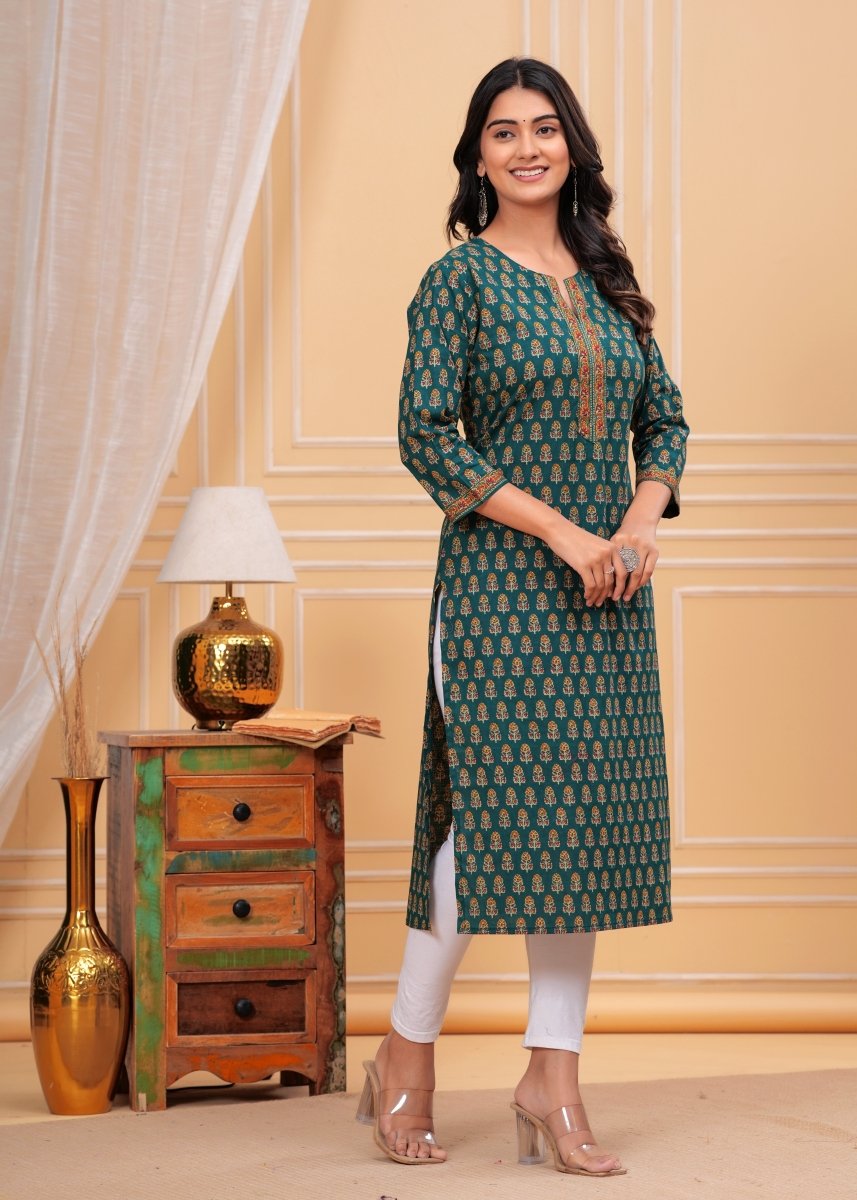 Pure Sangeri Cotton Print Kurti - Yanchi