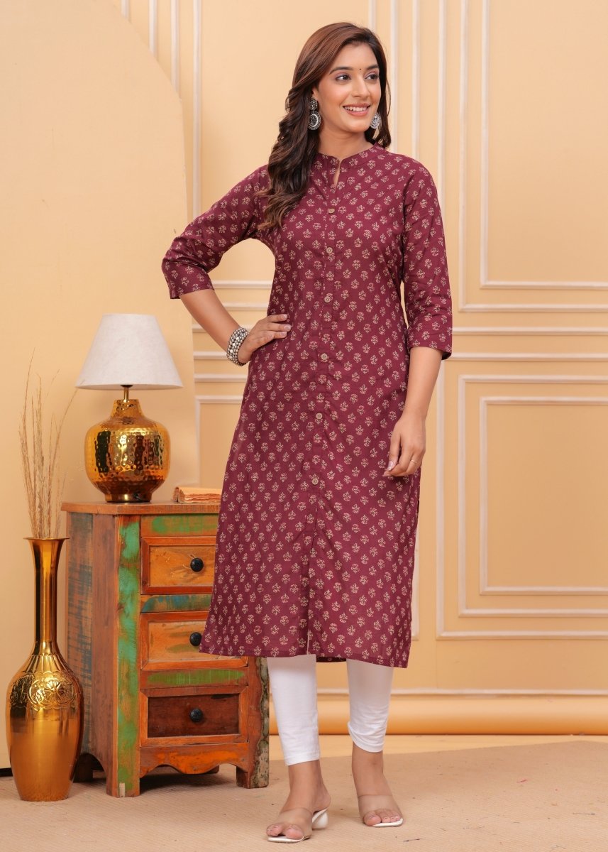 Pure Sangeri Cotton Print Kurti - Stylish Attire