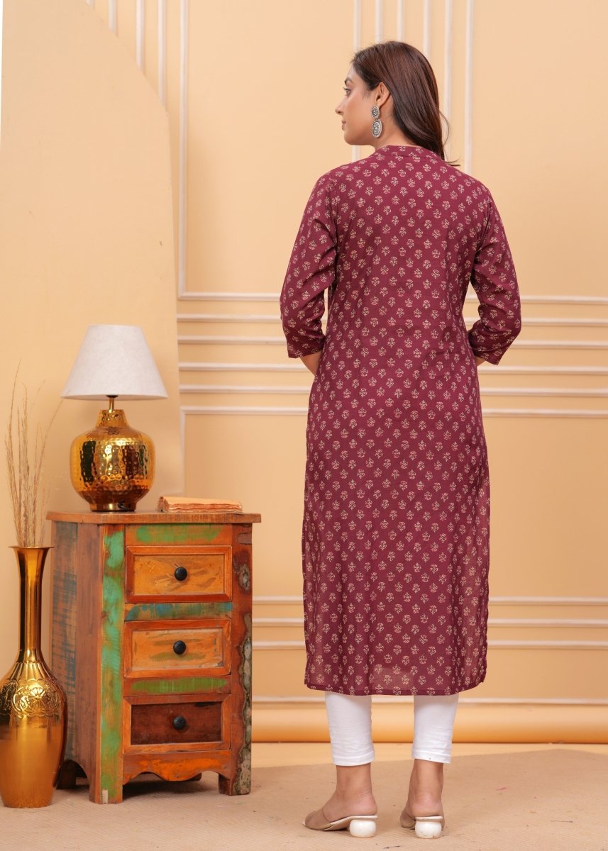 Pure Sangeri Cotton Print Kurti - Stylish Attire