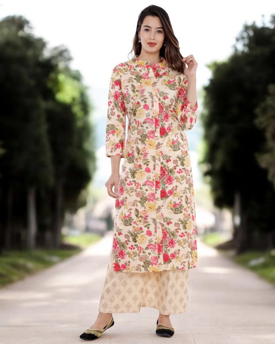 Pure Soft Cotton Print Kurti - Stylish Attire